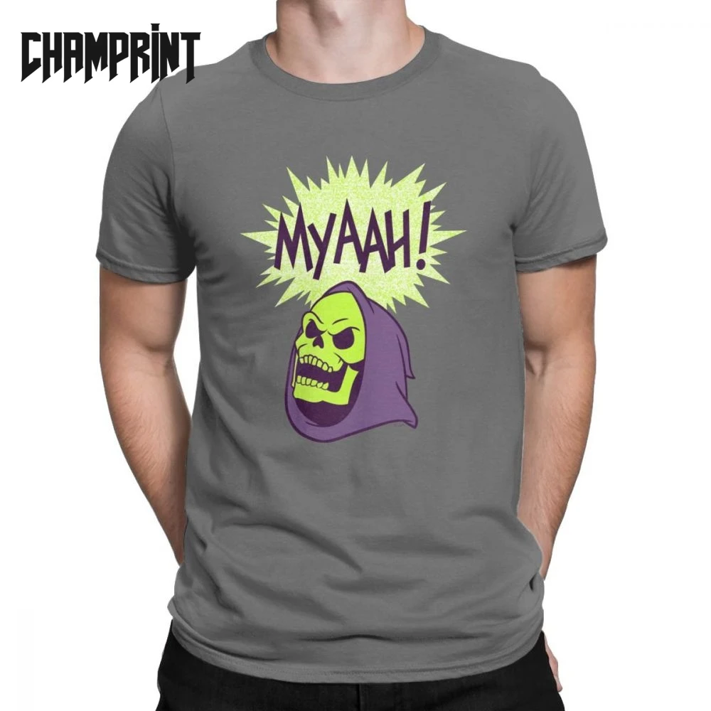 Хипстер Myaah He Man и мастера футболка с рисунком Вселенная для мужчин круглым