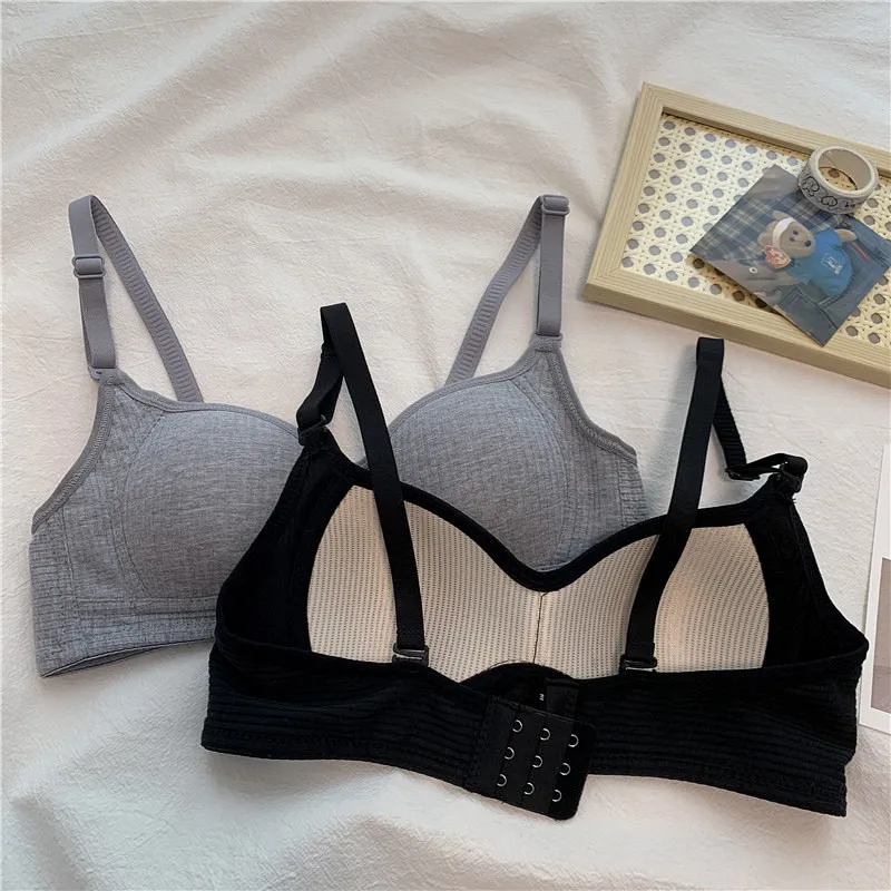 

Anti-Sagging Breast Holding Adjustable Underwear Small Chest Push up Wireless Thin Big Chest Show Small Girl Bra Tube Top