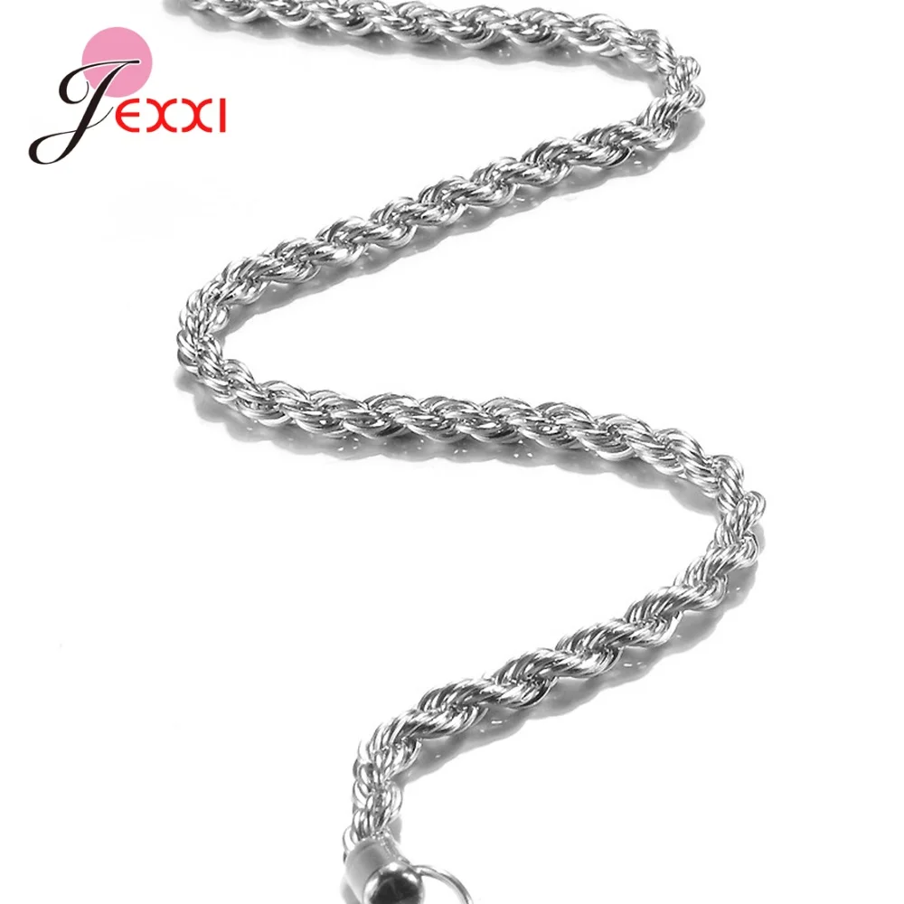 Новое поступление женские/мужские 925 Стерлинговое Серебро свивки цепи ожерелье