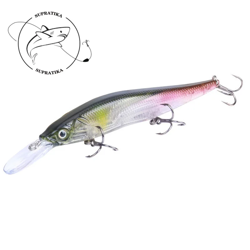 

1Piece 110mm 15.8g Fishing Bait Lures 3D Eyes Lifelike Minnow Wobblers Crankbait Isca Artificial Pesca Jigging Fishing Tackle