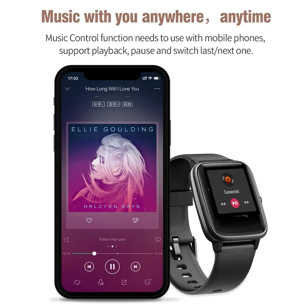 Смарт-часы фитнес-трекер Спорт Bluetooth трекер активности сенсорный экран 5ATM