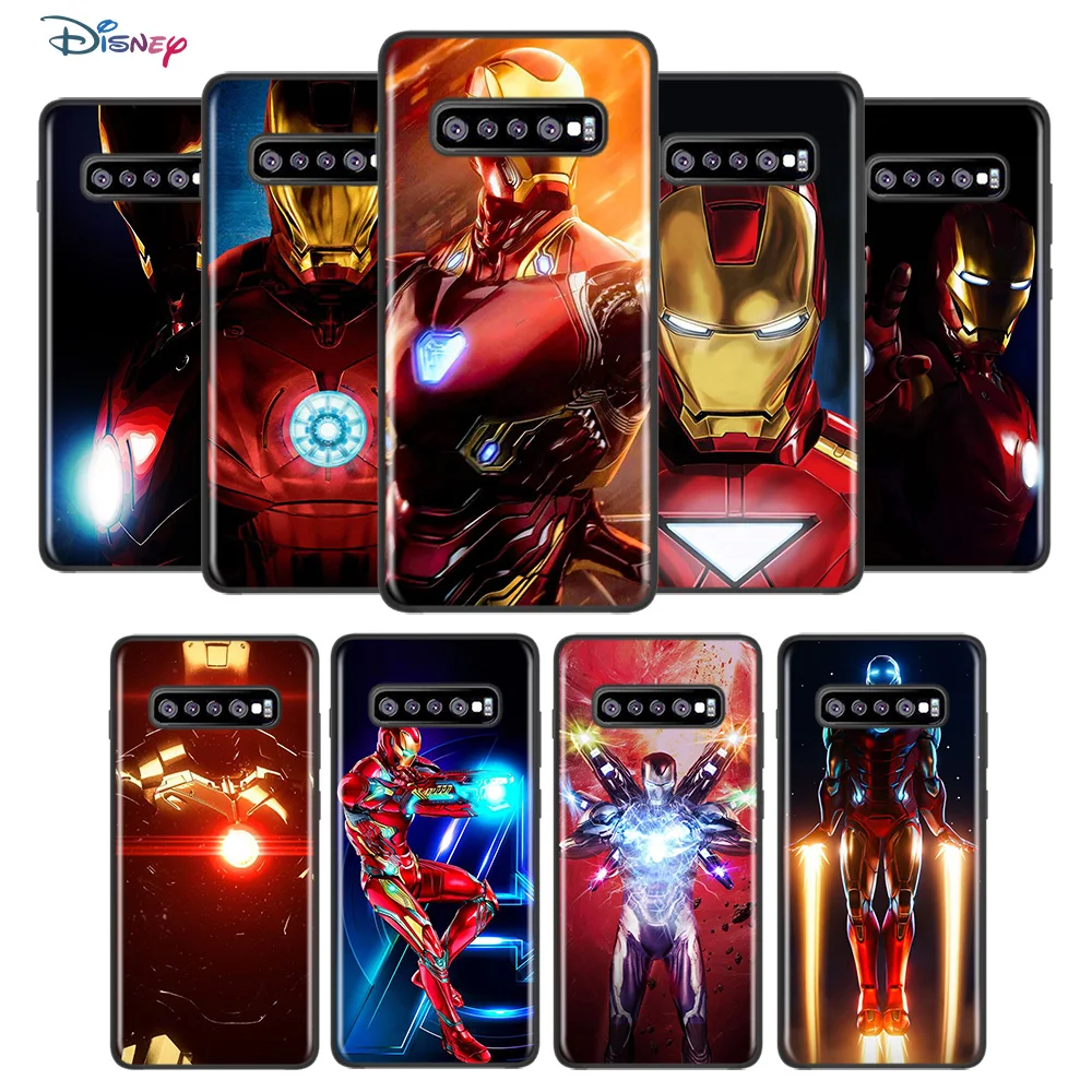 

Marvel Super Hero Avengers Iron Man For Samsung Galaxy S21 S20 FE Ultra S10 Lite S9 S8 Plus S7 5G TPU Silicone Black Phone Case