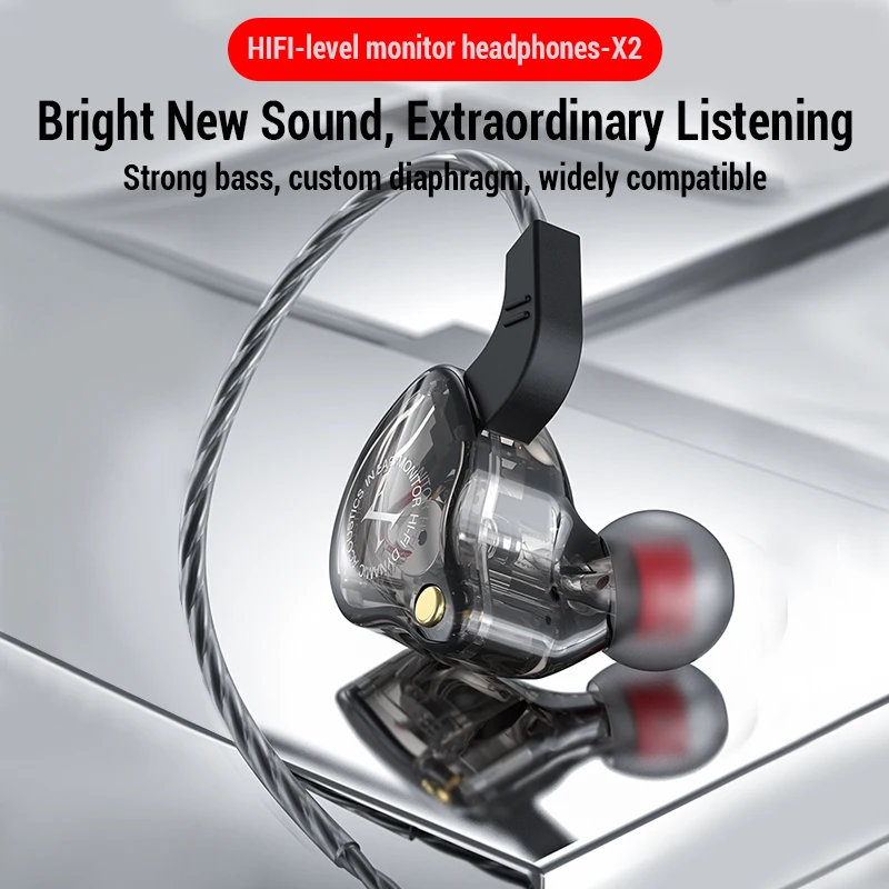 

Hifi Wired Earphone Bass Headphones Noise Reduction Sport Earphones 3.5mm Wired Gaming Headset for Redmi Note 8 Umidigi A5 Pro
