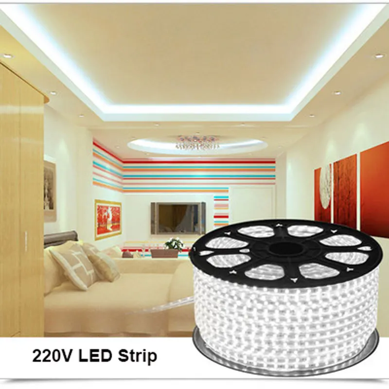 Led Strip 220V Rgb Tape 3528 Led Lights For Room Decoration Bedroom Led Ribbon Waterproof Outdoor Lighting White High Brightness