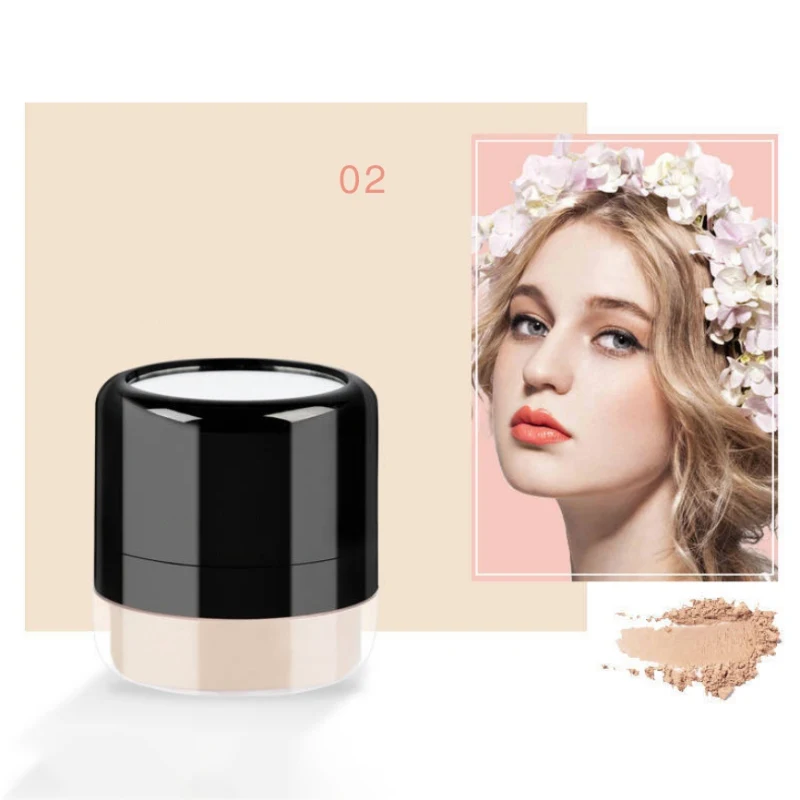 Грибовидная масляная пудра для макияжа рассыпчатая завершения лица с пуховкой * |