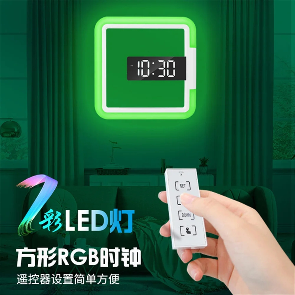 2022 настенные часы современный роскошный USB светодиодный цифровой Horloge 3d подарок