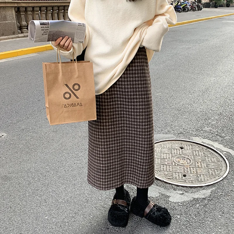 

Maternity Skirt Long Fashion Wool Pleated Maternity Skirts for Pregnant Women Large Size A-line Pregnancy Skirt New Arrival