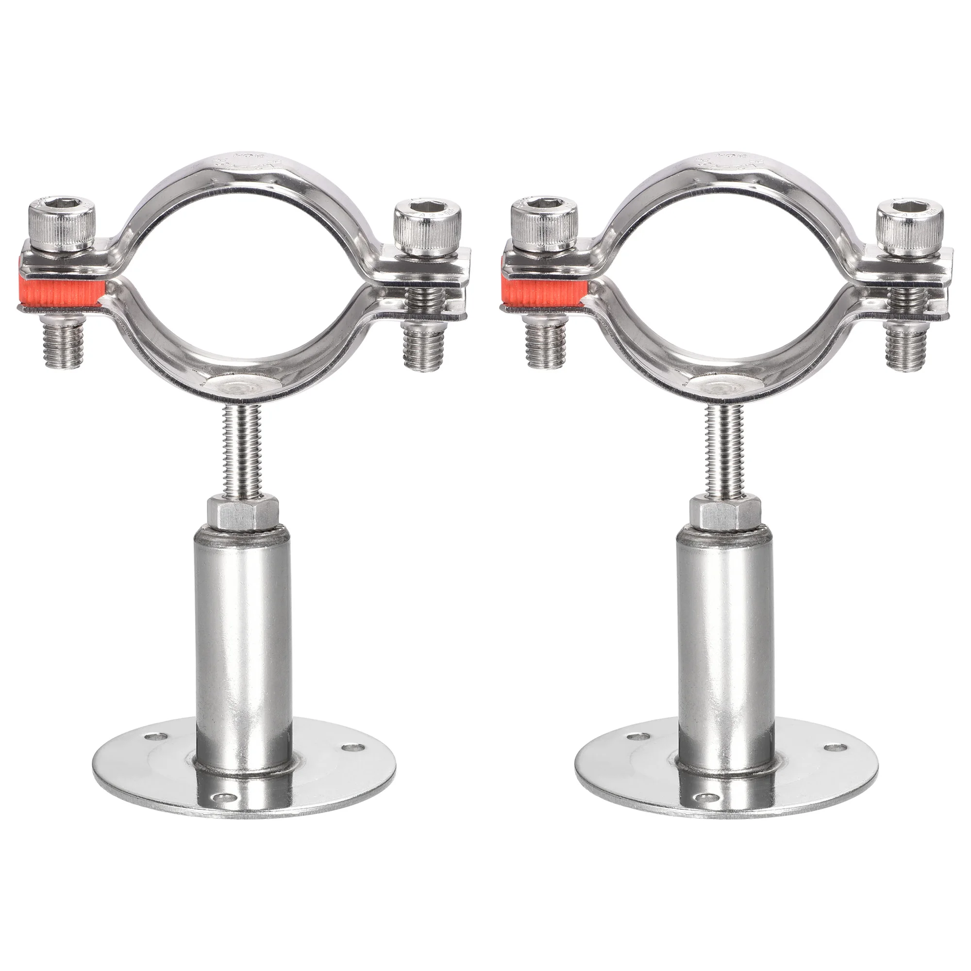 

Uxcell 2 шт. крепление на стену потолочное крепление для труб, 304 нержавеющая сталь регулируемый кронштейн для труб зажим для труб 42-45 мм