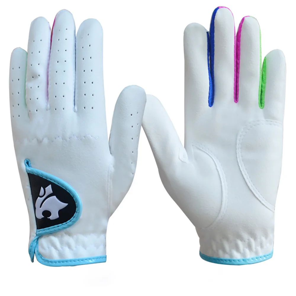 A Pair Of 3-12 Jaguar Children’S Golf Gloves Soft Leather Anti Slip For Boys And Girls