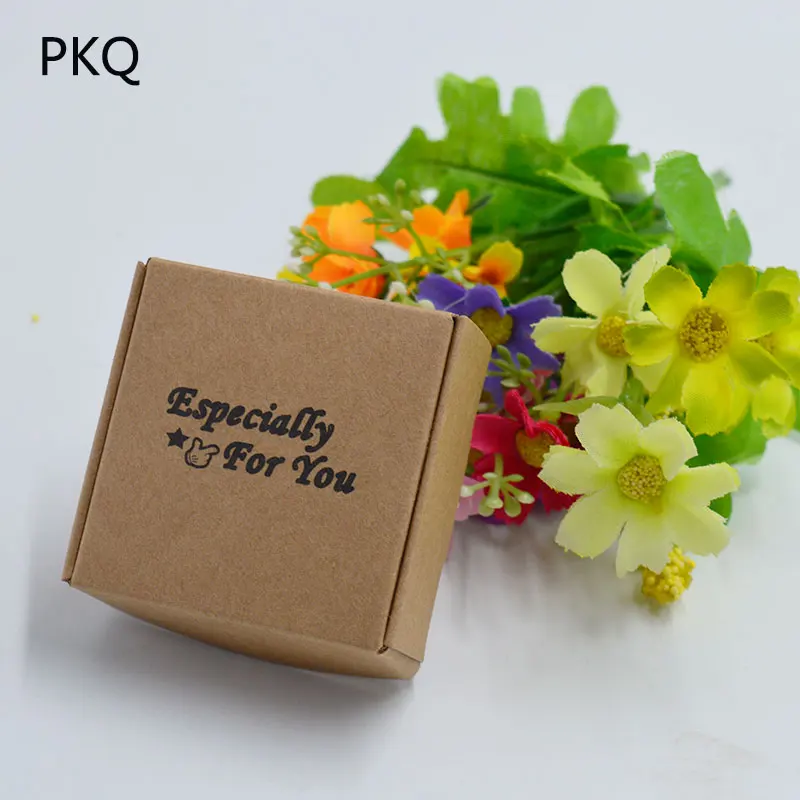 10 шт. мыло ручной работы в коробке коричневая крафт-бумага коробка спасибо