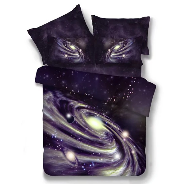 As Photo 14 Galaxy 3D узор творческие детские Студенческие 2/3/4 шт. Постельное белье хлопковое постельное белье высокое качество один полный queen Размеры пододеяльник - Цвет: As Photo 14