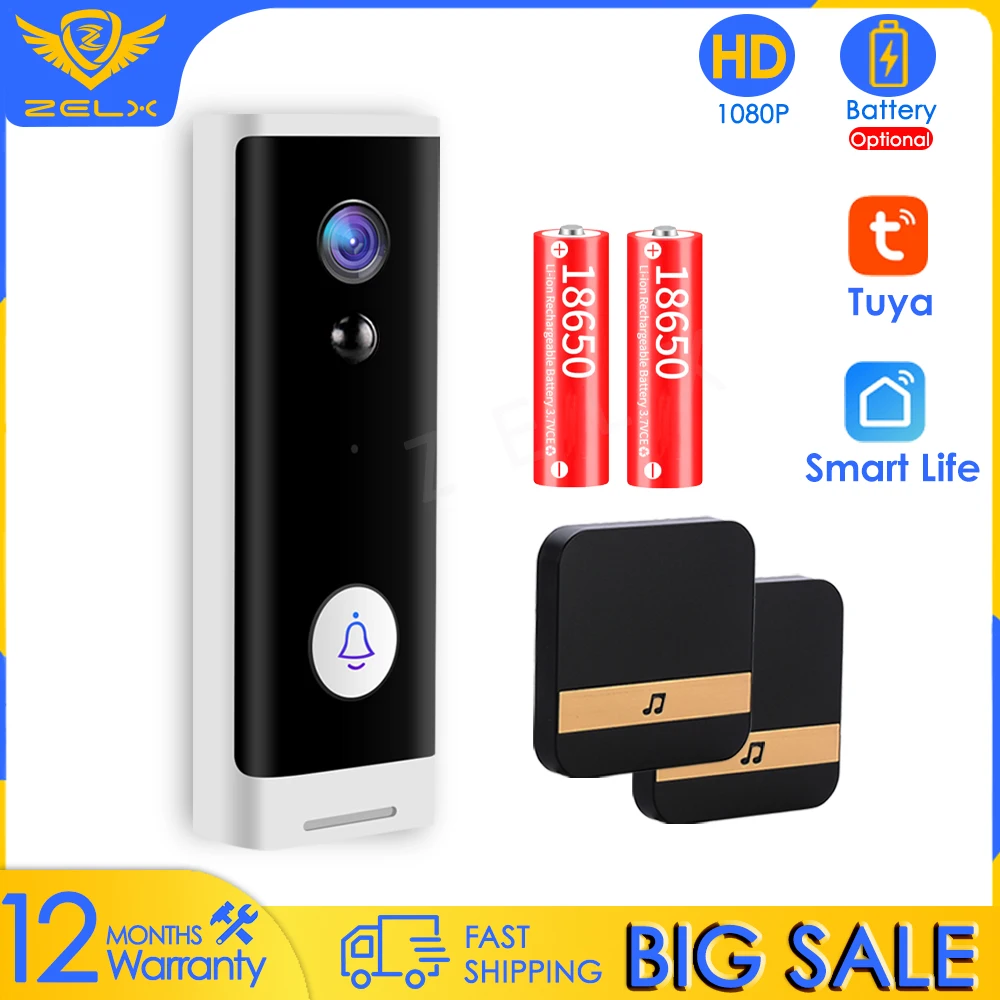 

Tuya Smartlife с видео-дверной звонок и наблюдение IP Камера Wi-Fi 1080P безопасности Беспроводной Камера Открытый двухстороннее аудио смарт Google Home