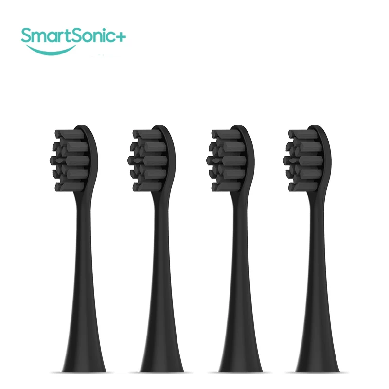 Only 4pcs Black Waterproof Electric Toothbrush Cleaning Whitening USB Charging Sonic Toothbrush with DuPont Heads - Цвет: Only 4pcs Black
