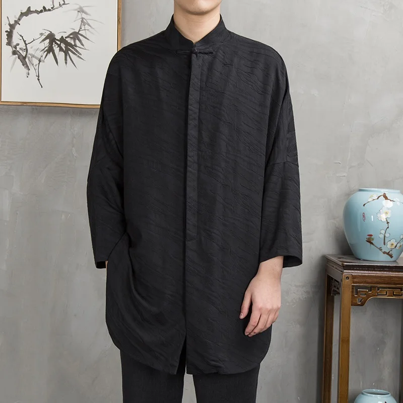2021 мужская повседневная восточные кунг-фу одежда льняные рубашки для мальчиков в