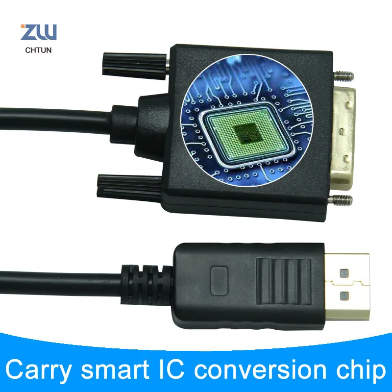 Порт дисплея к активному кабелю DVI D 1080P порт Папа папа DP DVI24 + 1 Адаптер конвертера с