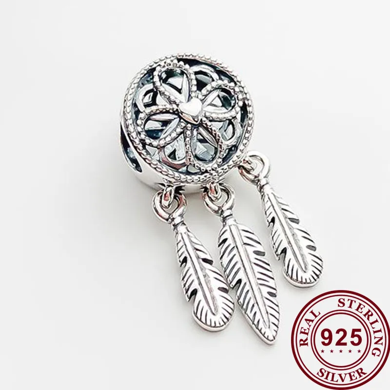 

2020 New 925 Sterling Silver Bead Silver Dream Catcher Beads Fit Pandora Women Bracelet & Necklace Diy Jewelry