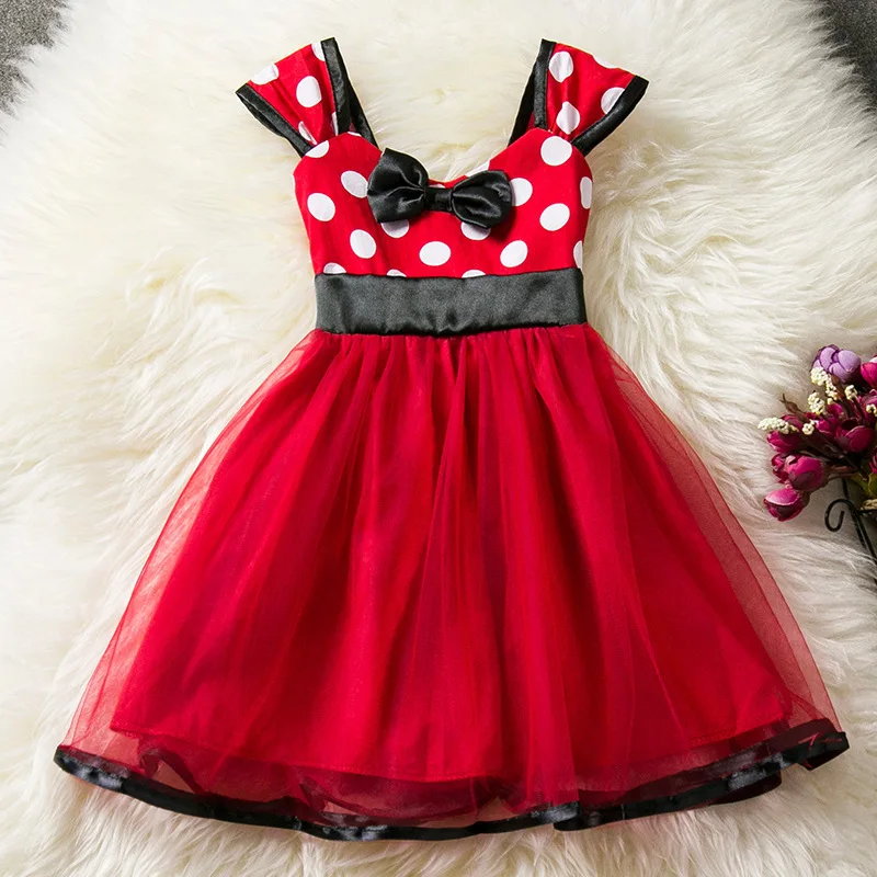 

Toddler Girl Polka Dot Dress Tutu Tulle Infant Christening Gowns Children's Princess Dresses for Girls Evening Dress