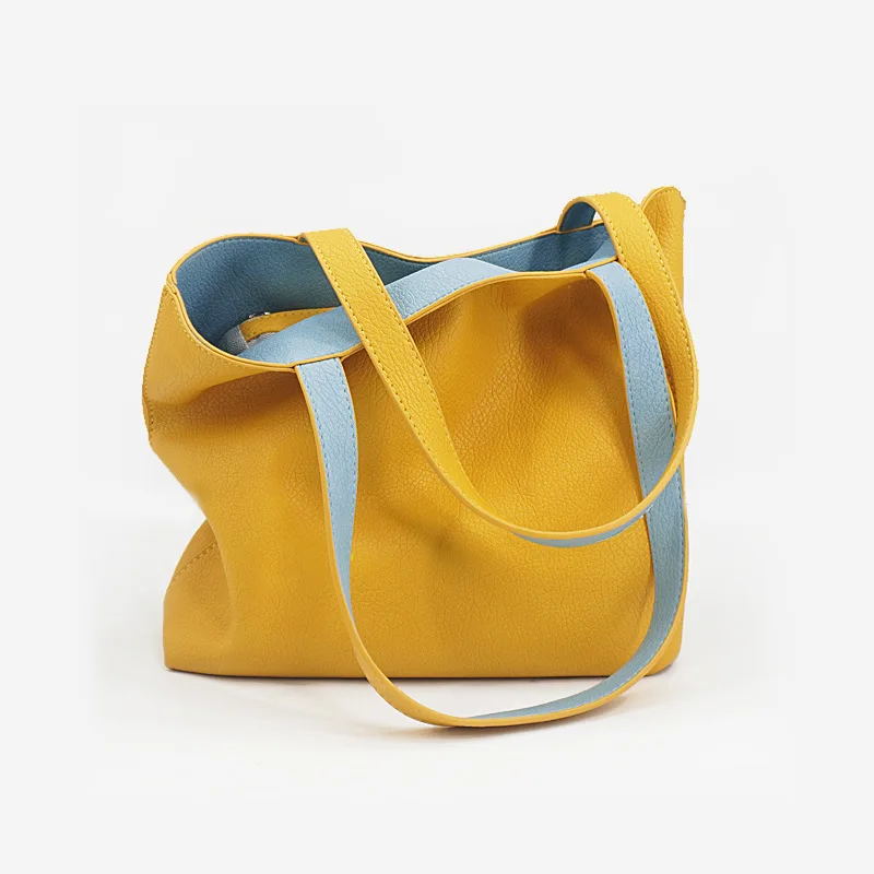 

Large bag female 2021 new trend fashion double-sided large capacity single shoulder bag mother and child bag wild tote bag