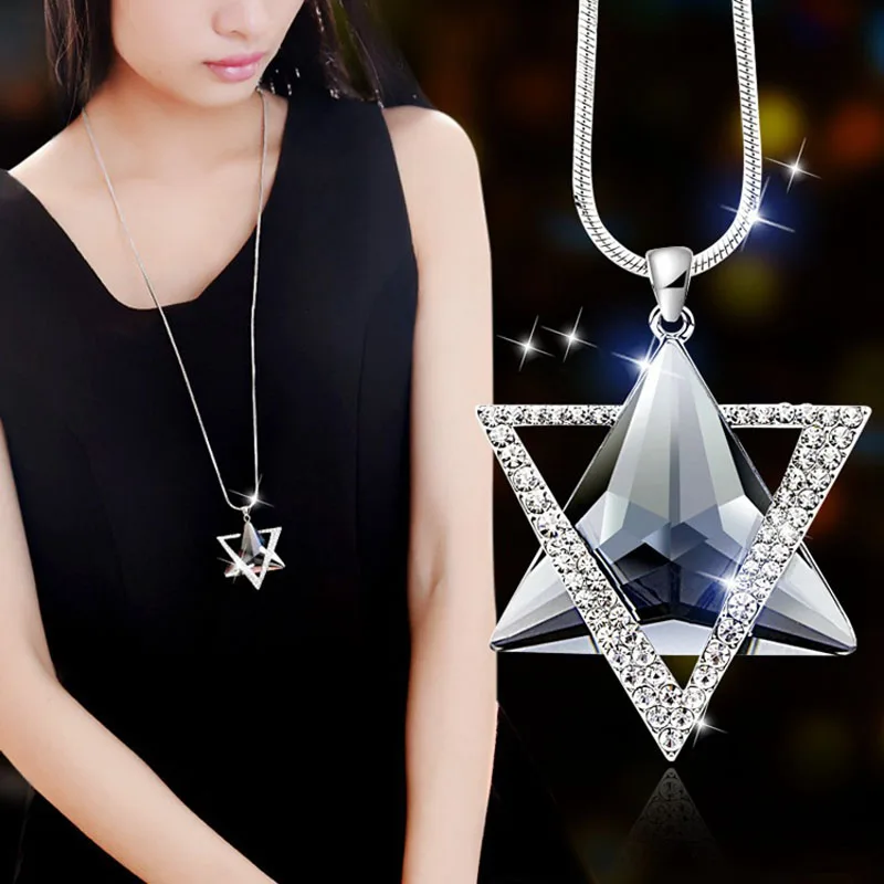 New Personalized Creative Six-star Custom Jewelry LongNecklace for Women Female Necklace Pendant Love Best Friends Gift | Украшения и
