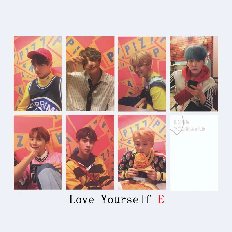 KPOP Bangtan мальчик альбом воспоминания о ломо карты V SUGA сделано бумага фото лампа карты плакат HDPhotocard 3RD 5TH LOVE YOURSELF AllCard - Цвет: 2