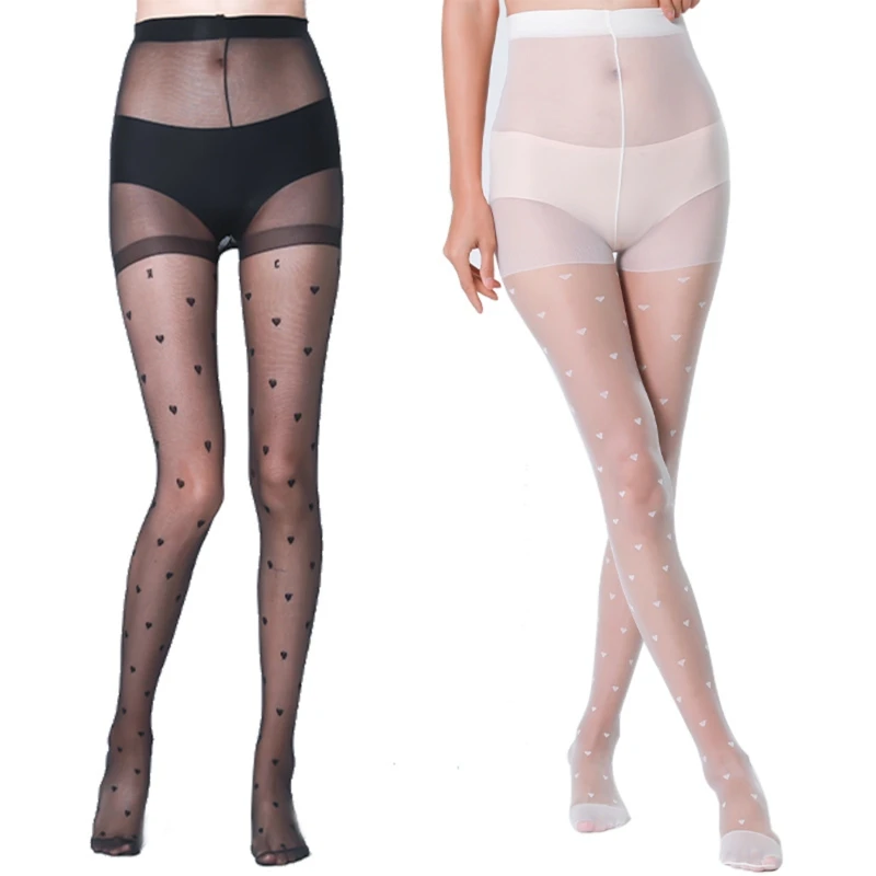 

Женские колготки, чулки с сердечком, тонкие женские винтажные чулки, сексуальные колготки, Чулочные изделия