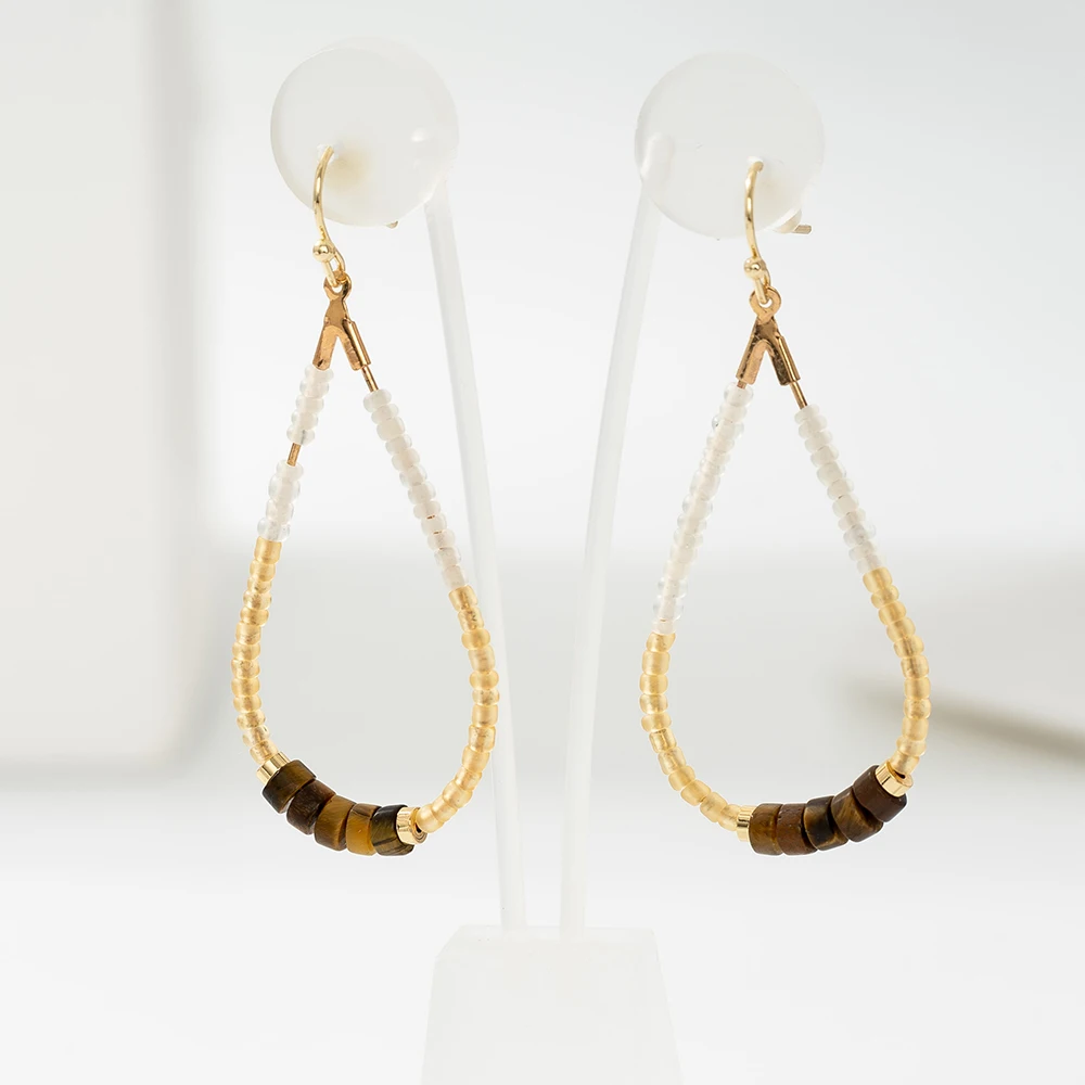 

2020 gold plated vintage bohemian beaded drop earring