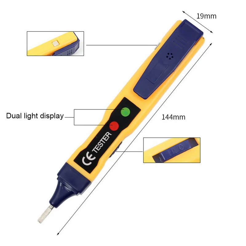 Бесконтактный светодиодный светильник на переменном токе Напряжение тестер