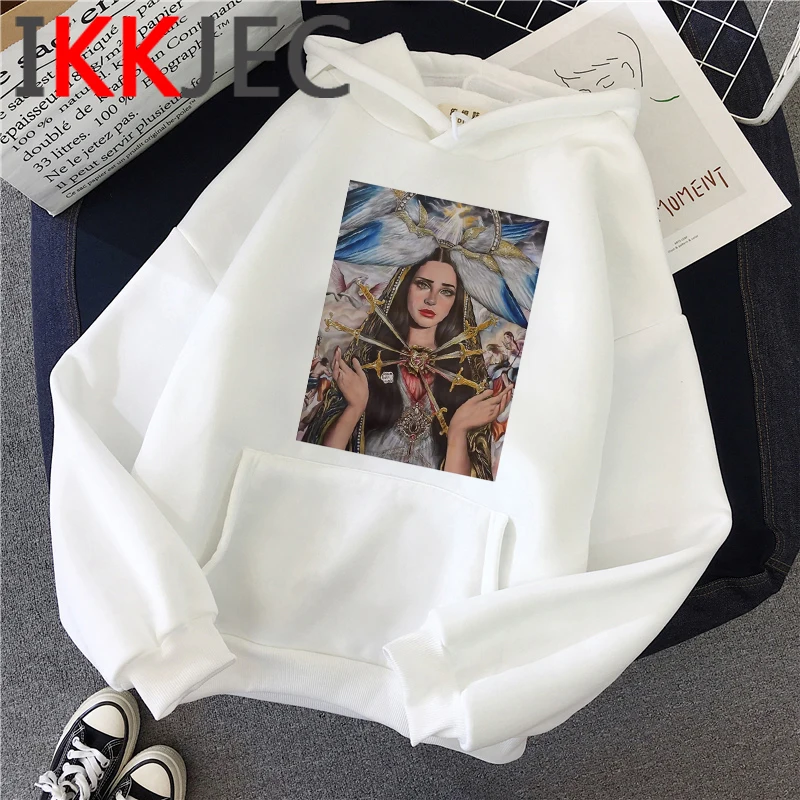 

Harajuku Lana Del Rey Funny Cartoon Ullzang Hoodies Women Aesthetic Grunge Winter Warm Sweatshirts Fashion Graphic Hoody Female