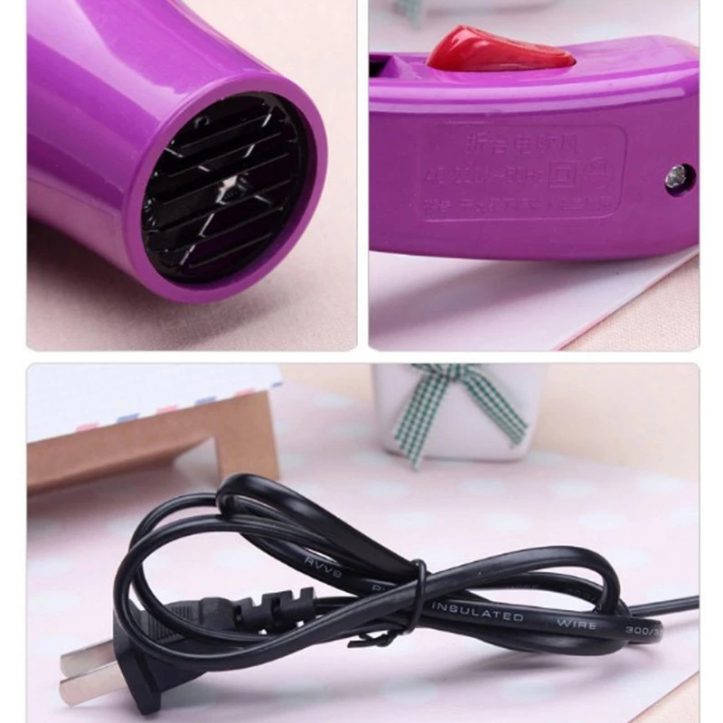 

AC 220V Hair Blow Dryer 850W Travel Hair Dryer Compact Blower Foldable Portable