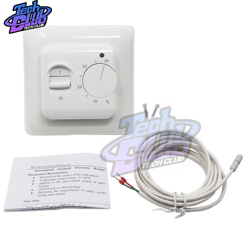 Электрический термостат для пола 220 В 16 А 3 А|Системы обогрева и запчасти| |