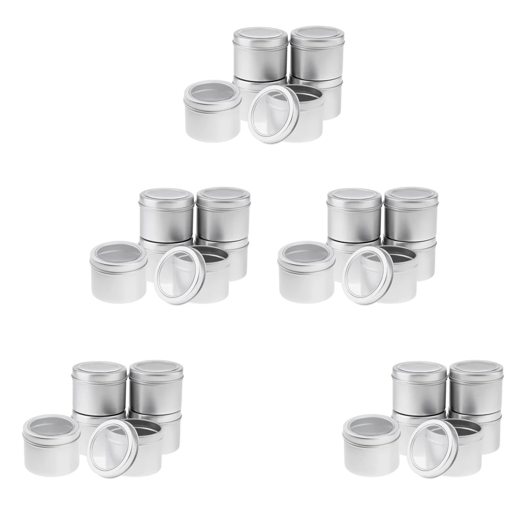 

30pcs Aluminium Tin Lip Balm Tin Pots Cosmetic Cream Jar Bottle Containers