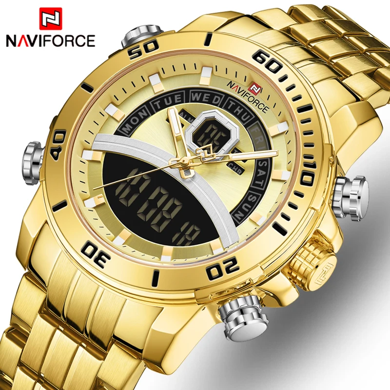 

NAVIFORCE Brand Luxury Men's Watches Fashion Quartz Watch Men Date Display Sport Chrono Waterproof Alarm Watch Relogio Masculino
