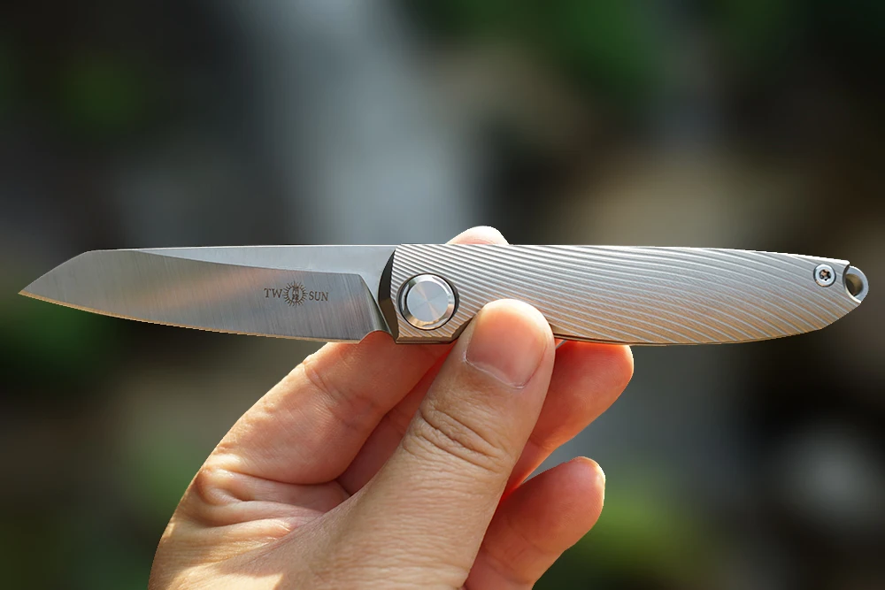 TwoSun m390 складной карманный нож Походный нож охотничий нож Открытый походный инструмент для выживания EDC титановый скользящий нож TS90