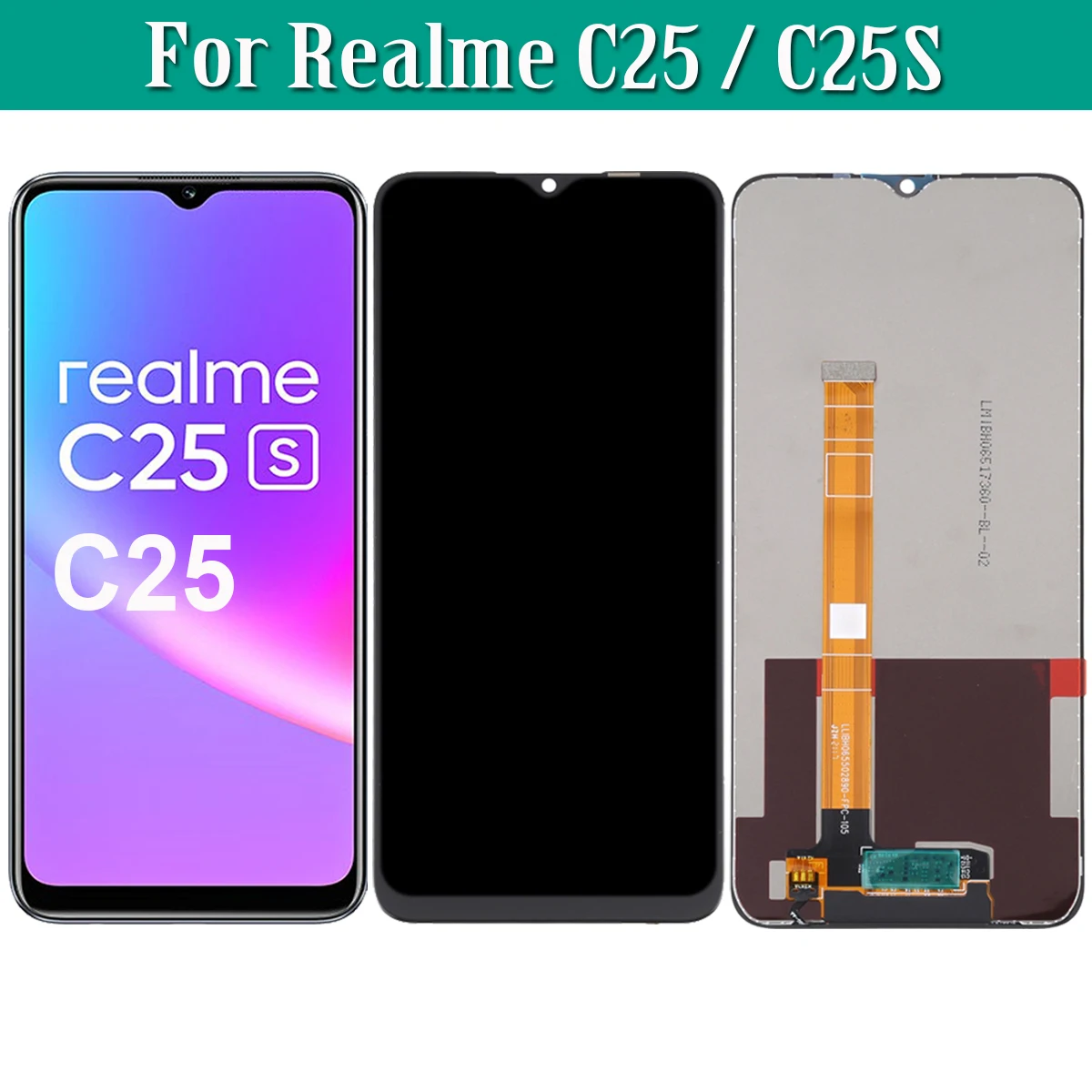 6.4 For Realme C25 RMX3193 RMX3191 LCD Dispaly Touch Digitizer Screen Assembly For Realme C25S RMX3195 RMX3197 Display