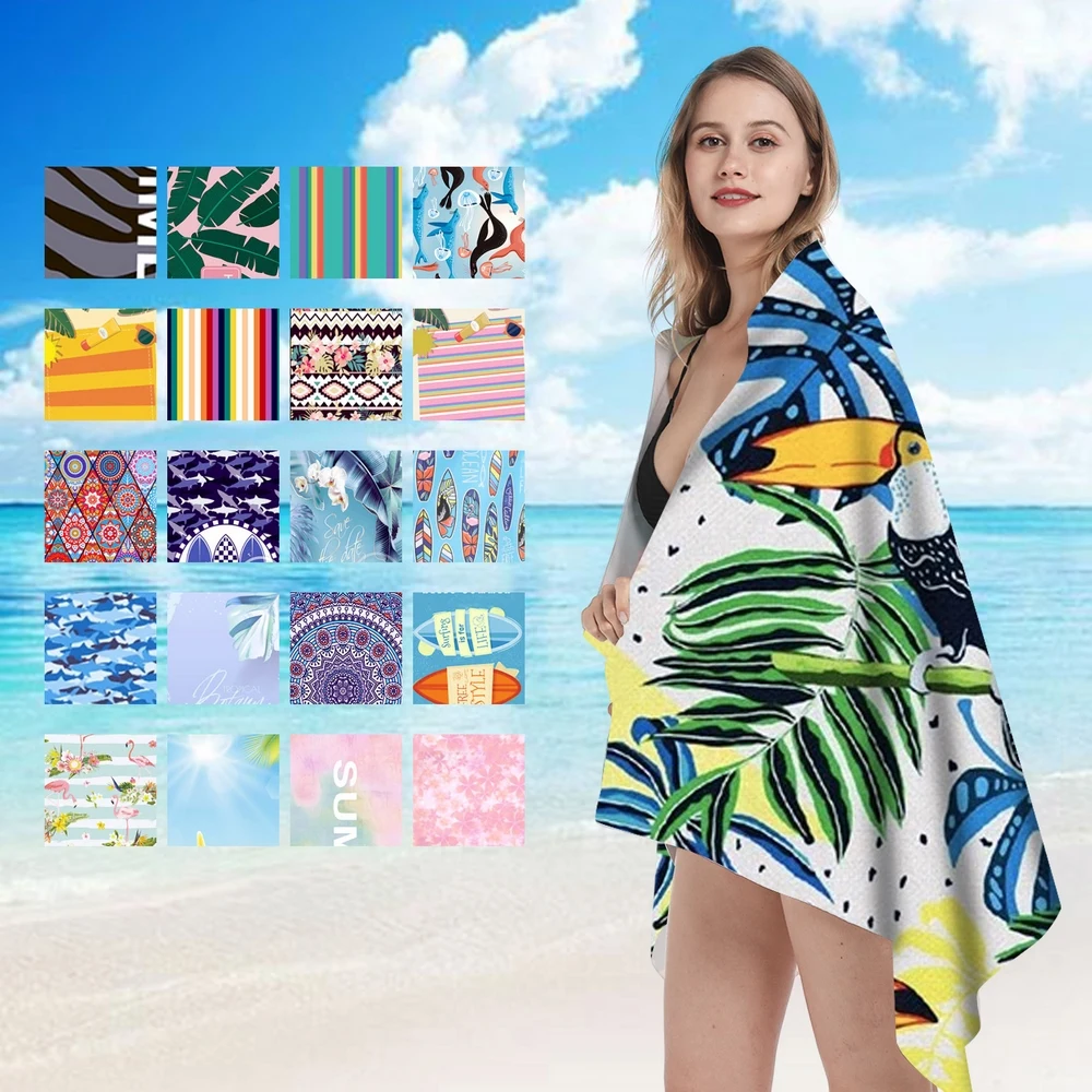 

180x80cm Big Towel Printed Beach Towel Outdoor Water Sports Towel Quick Drying Swimming Surf Yoga Mat Beach Chair Blanke