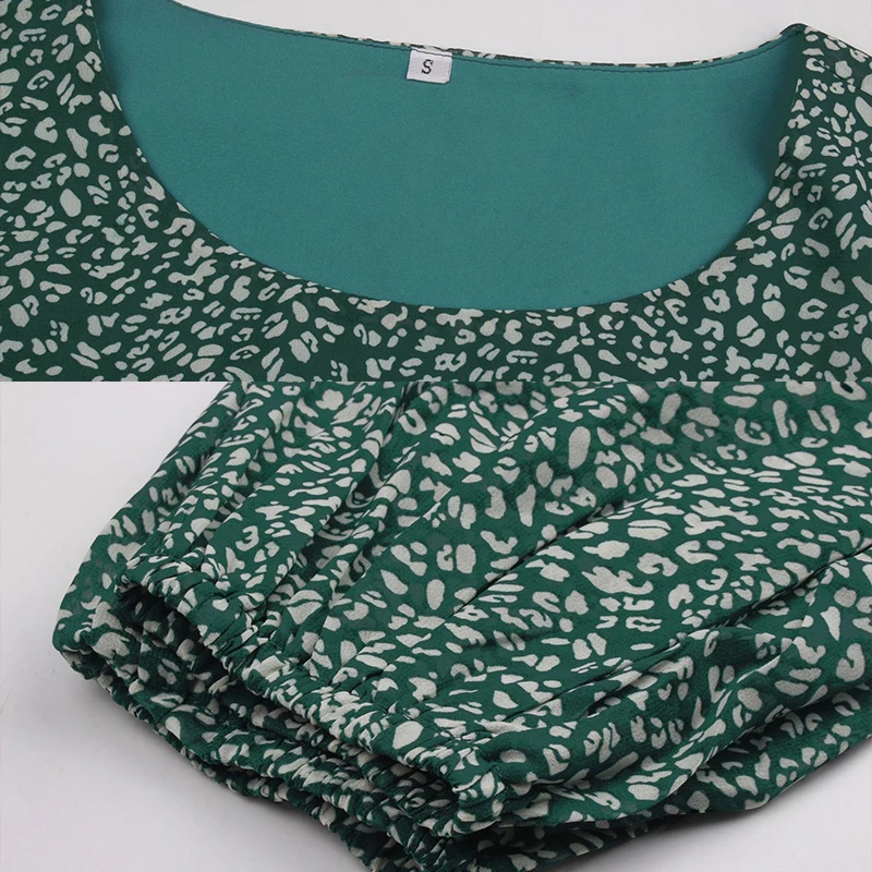 

Women Spring Chiffon Floral Dress Boho Casual Long Sleeve Ruffles Sashes Print Dress Female Elegant A Line Party Vestidos