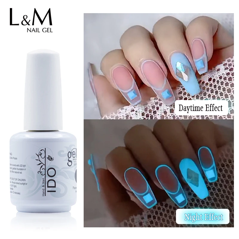 15ml/Bottle Luminous Top Coat No Wipe Clear Soak Off Glow in The Dark Liquid Semi Permanent Nail Art Tool  Manicure Vernish Glue