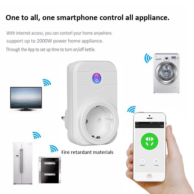 UK/AU/US/EU wifi умная розетка Сетевая розетка Горячая Alexa/google домашняя контрольная вилка prise