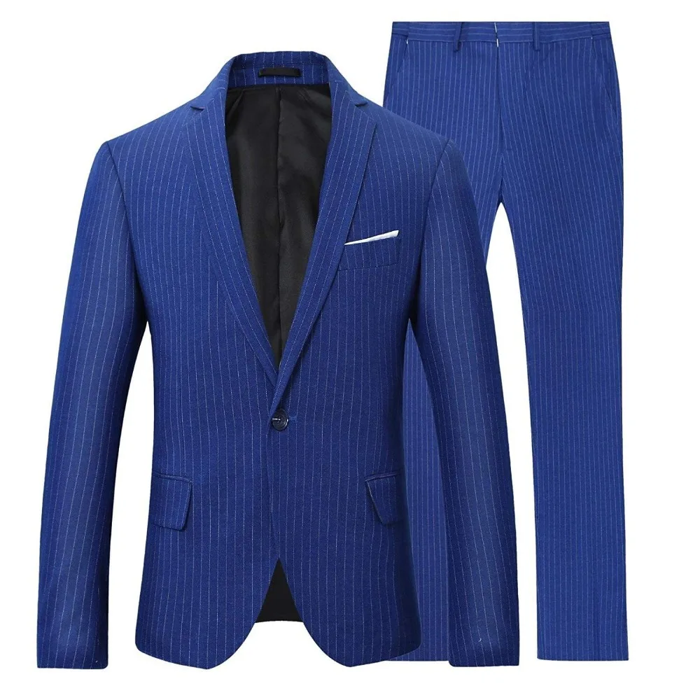 

High Quality Brand Men Suits Stripe Men's Blazer Slim Fit Wedding Male Groom Tuxedos suit Prom XS-5XL custom suit color