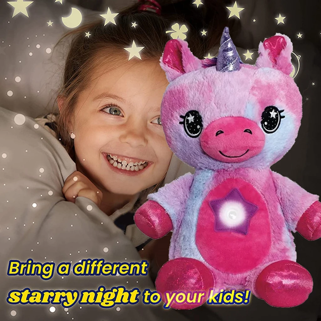 

Проекционная лампа со звездами, Детские Мультяшные плюшевые игрушки, подарок на день рождения для детей, проекционная лампа для живота, укр...