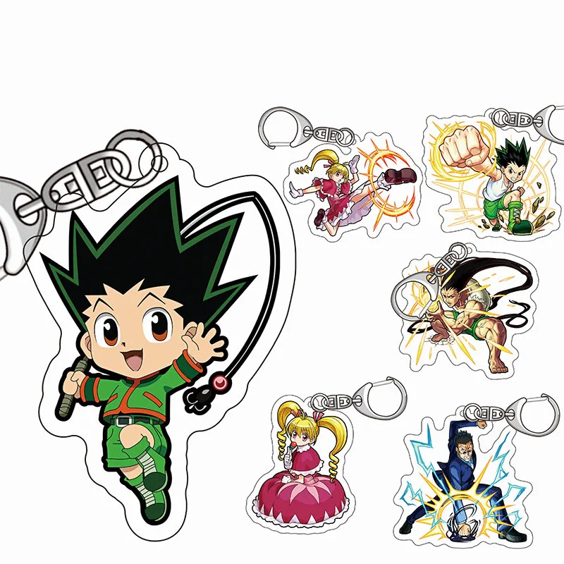 1 шт. милый аниме HUNTER X брелок для ключей фигурка Killua Zoldyck Kurapika Gon Freecss Косплей
