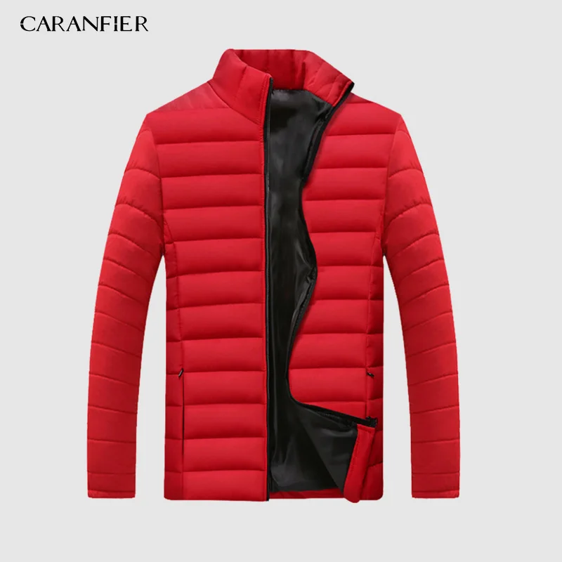 Мужская парка на молнии CARANFIER повседневная однотонная M XXXXL зима 2019|Мужские парки|