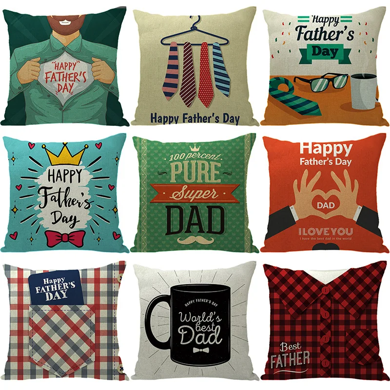 

Счастливый Fahter День Святого Валентина наволочка для домашнего декора лучший папа подарок автомобил чехол для подушки в офис Гостиная для д...