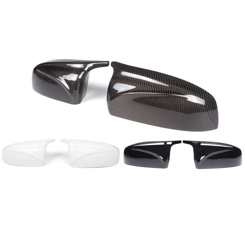 

A Pair Real Carbon Fiber/ABS Mirror Cover Car Side Rearview Mirror Cap Cover For BMW X5 X6 E70 E71 2007-2014 Auto Accessories