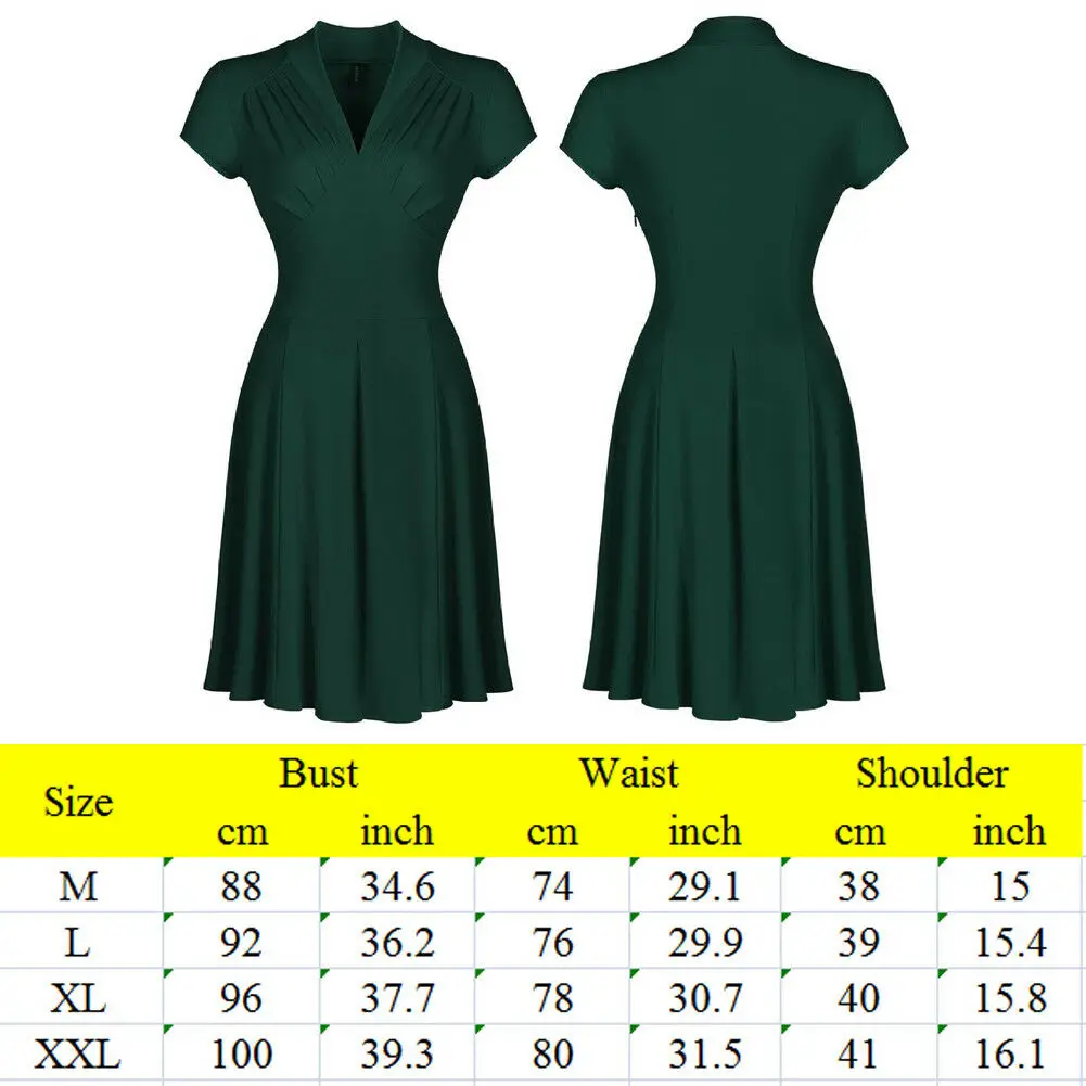 

Women Stretch High Waist Elegant Dress Evening Party Formal Business Office Dress