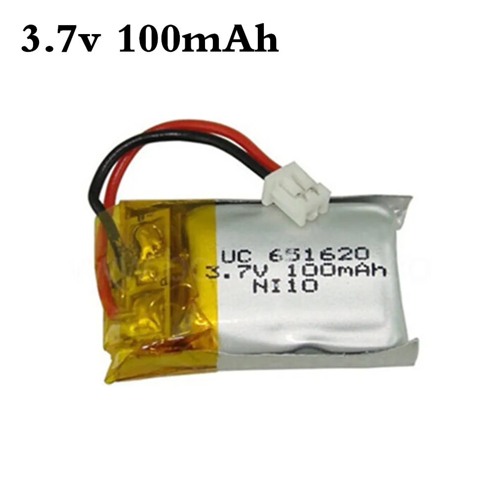 3 7 v 100mah 651620 Lipo батарея для Hubsan Q4 Wltoys V272 Cheerson Cx 10 10a Мини RC Квадрокоптер Дрон