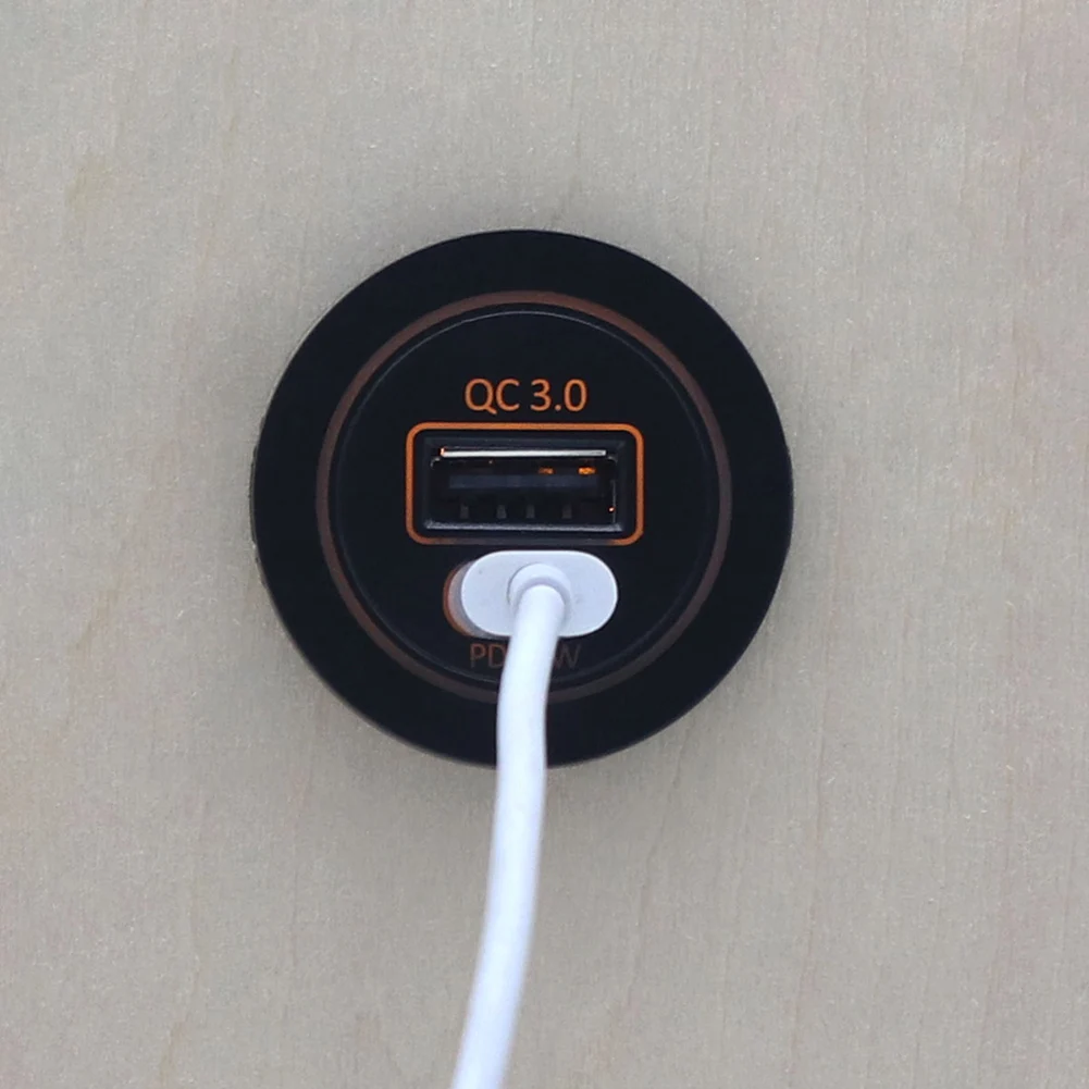 

USB C Car Charger 45W PD+QC3.0 Dual Port Car Adapter for iPhone Samsung