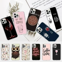 coffee wine cup phone case for iphone 13 12 mini 11 pro xs max xr x 8 7 6 6s plus 5s cover