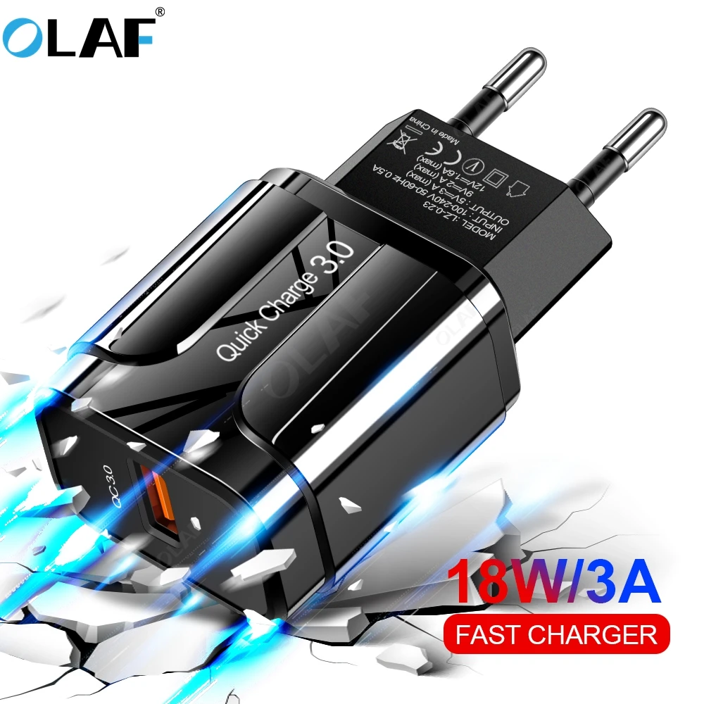 Зарядное устройство OLAF Quick Charge 3 0 USB QC адаптер с вилкой Стандарта ЕС и США