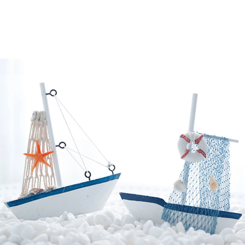 Детский Деревянный Парусный корабль игрушка в средиземноморском стиле